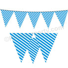 Blue Stripes Bunting BABY SHOWER Pretty UR Party Default Title  