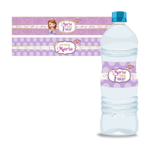 Sofia the first Enchanted Garden Party Water Bottle Labels THEME PARTIES Pretty UR Party   