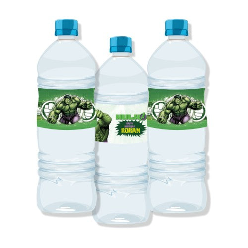 Hulk Water Bottle Labels, Hulk Bottle Labels, Water Labels, Hulk
