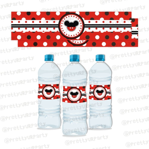 New Mickey Mouse Inspired Bottle Labels THEME PARTIES Pretty UR Party Default Title  