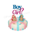 Boy or Girl Cake Topper HANDCRAFTED Pretty UR Party   