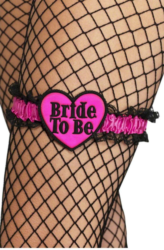 Bride To Be Garter Black With Pink Heart ALL PARTY SUPPLIES Pretty UR Party   
