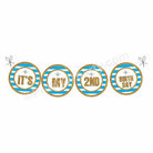2nd Birthday Bunting - Blue BIRTHDAYS Pretty UR Party Default Title  