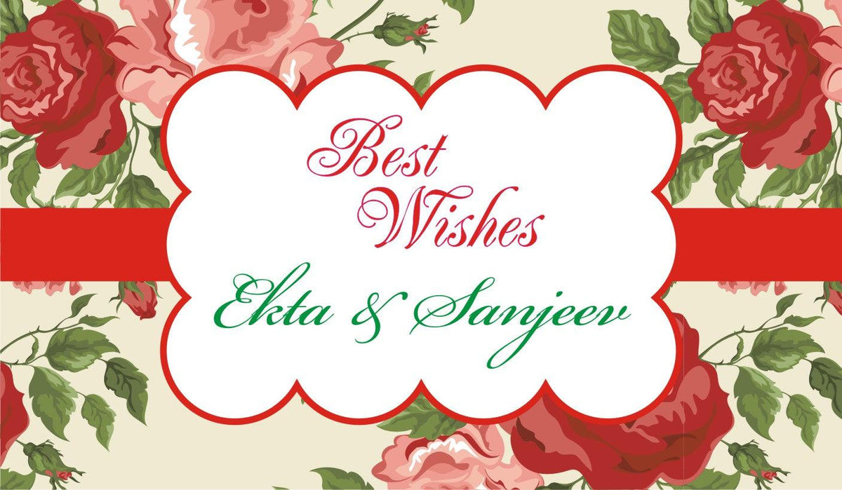 Custom Best Wishes Red Rose Design PRETTY UR PARTY