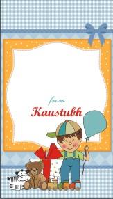 Custom Best Wishes Cards for Kids PERSONALISED Pretty UR Party Flat, Non Folded 270 GSM Glossy 50 Best Wishes Cards