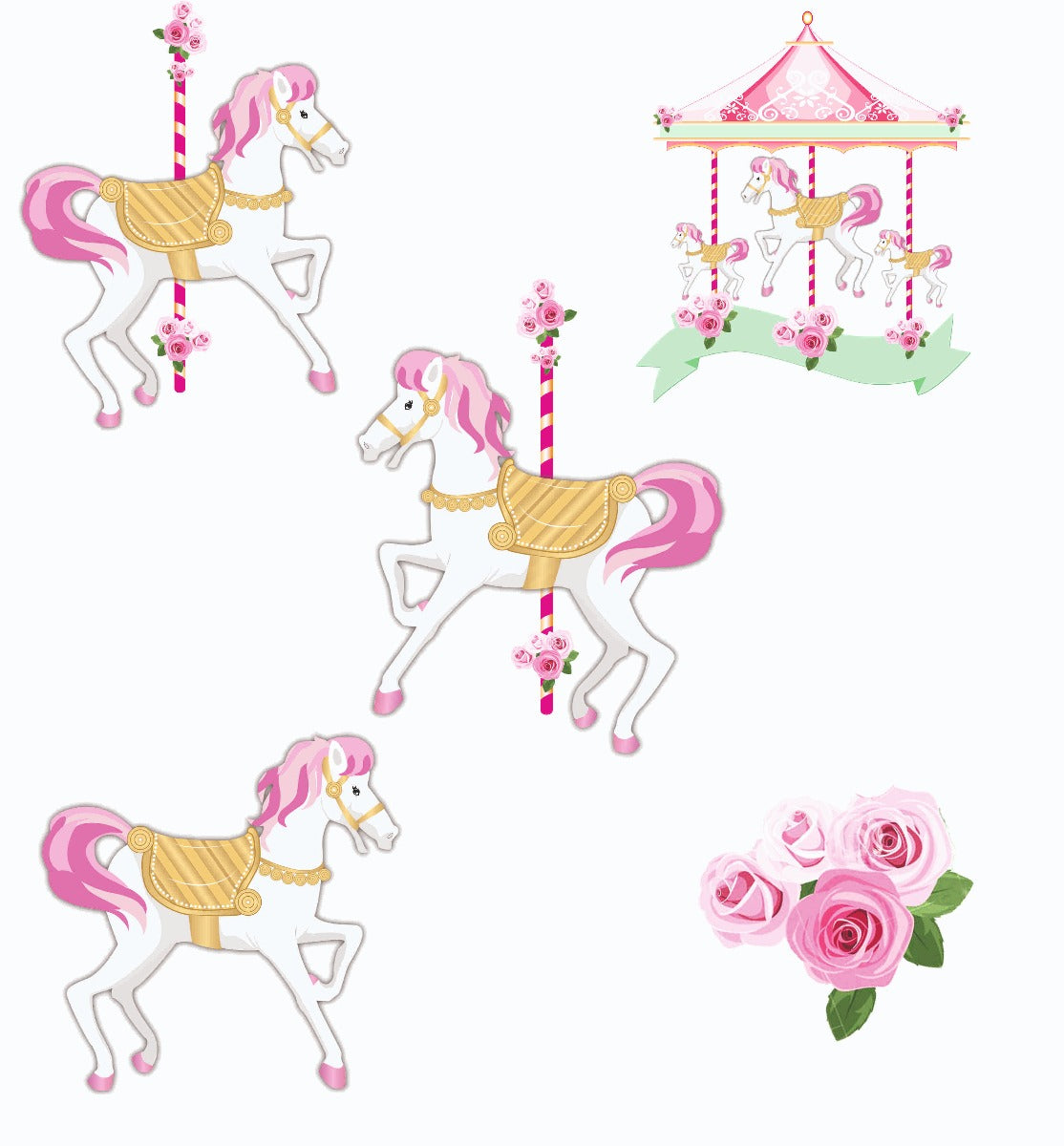 Carousel Theme Cutouts THEME PARTIES Pretty UR Party   