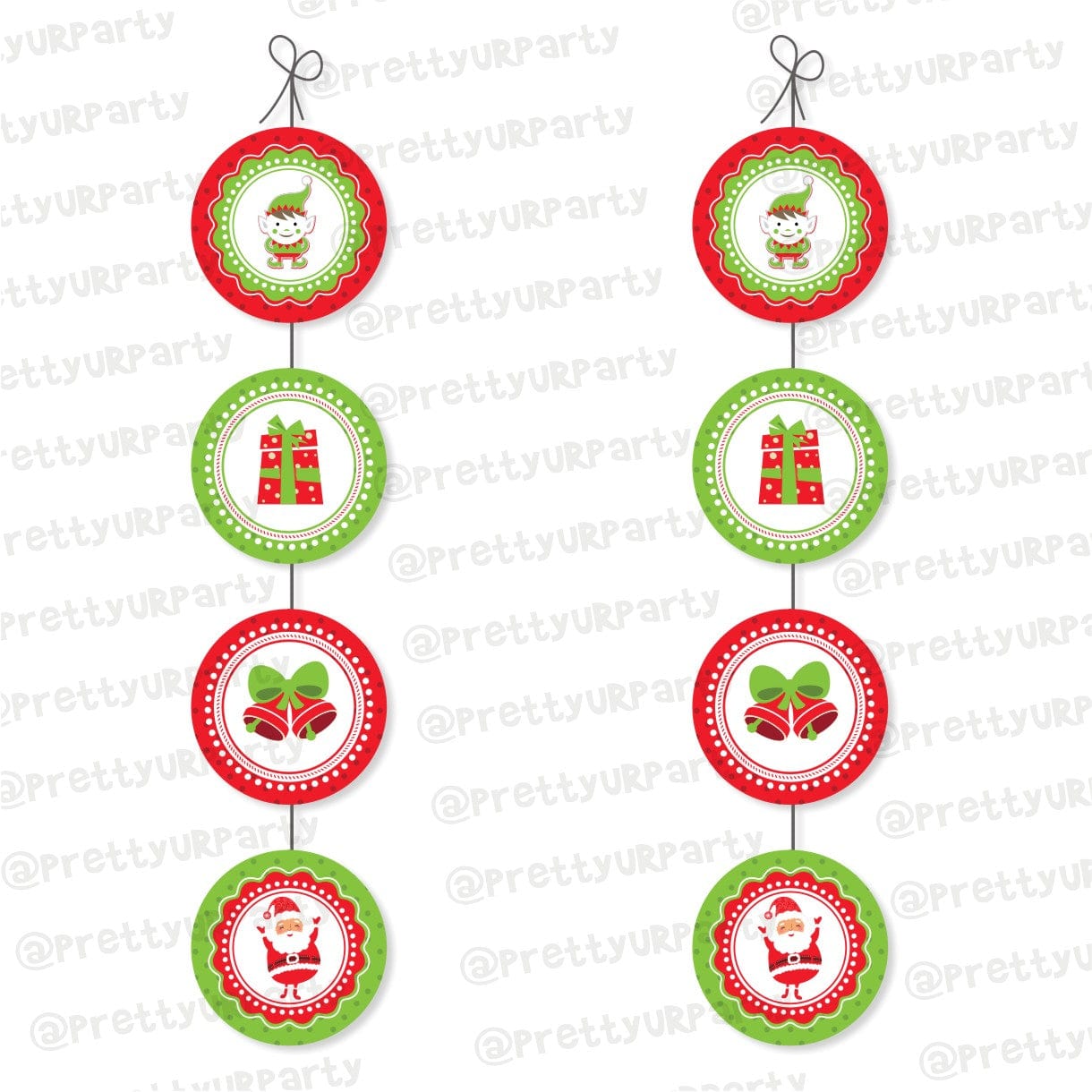 Christmas Centerpiecs - Pack of 2 ALL PARTY SUPPLIES Pretty UR Party   