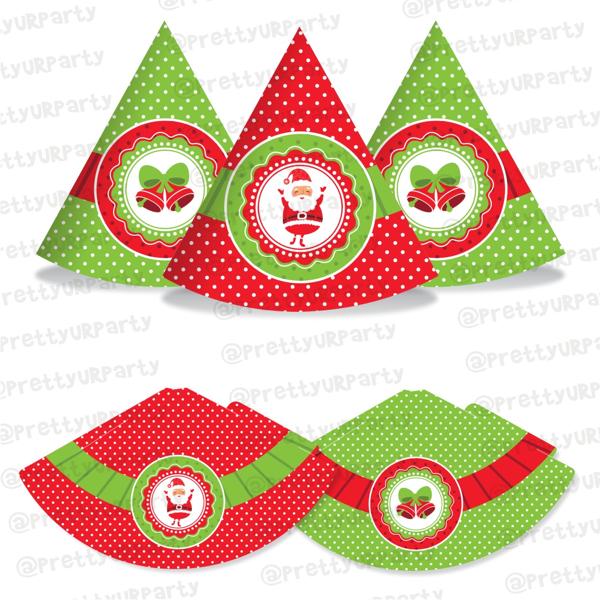 Christmas Hats - Pack of 10 ALL PARTY SUPPLIES Pretty UR Party Default Title  