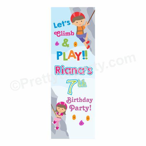 Climbing Theme Door Banner THEME PARTIES Pretty UR Party   