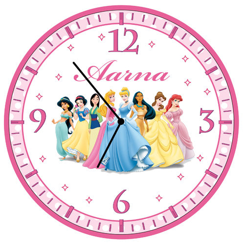 Disney Princess Personalised Clocks | Princess return gifts – PRETTY UR ...