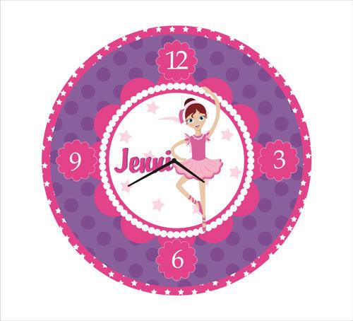 Personalised Ballerina Clock THEME PARTIES Pretty UR Party   