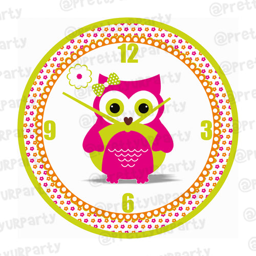 Personalised GirlyOwl Clock RETURN GIFTS Pretty UR Party Default Title  