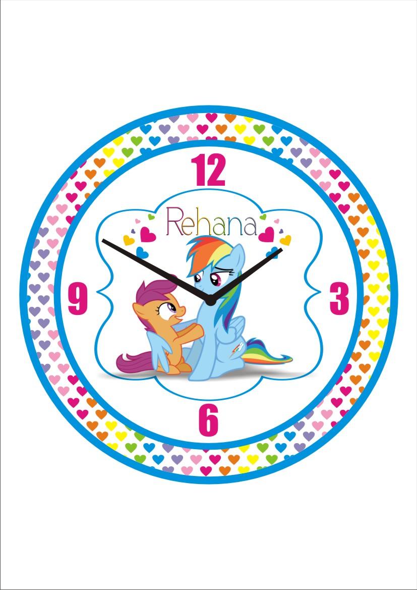 Personalised My Little Pony Clock THEME PARTIES Pretty UR Party Default Title  