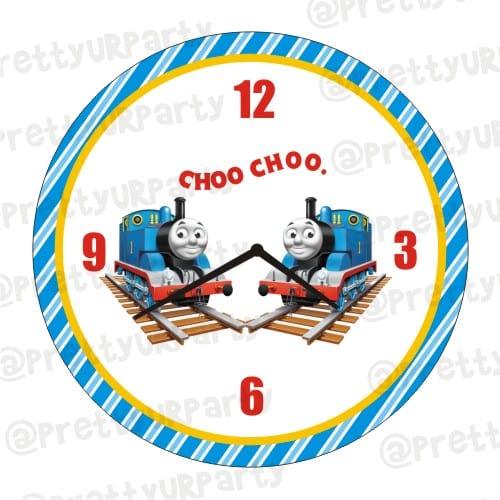 Personalised Thomas the Train Clock THEME PARTIES Pretty UR Party Default Title  