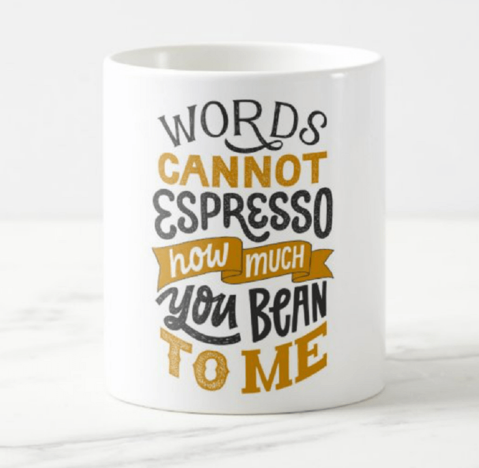 Words Cannot Espresso Coffee Mug RETURN GIFTS Pretty UR Party   