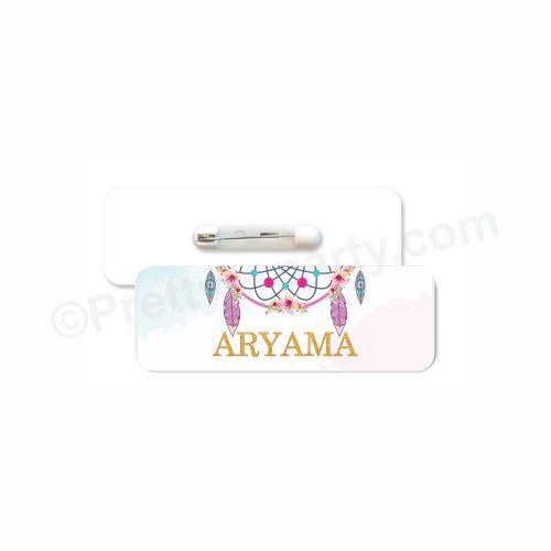 Boho Badge / Name Tag PERSONALISED Pretty UR Party   