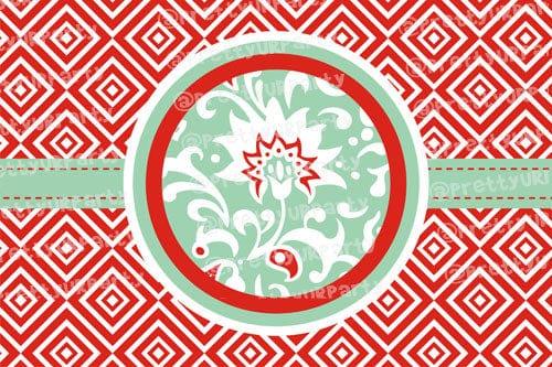 Tangerine and green Placemats TABLEWARE Pretty UR Party Set of 6 without Coasters  