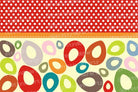 Red dots and Multicolor leaves Placemats TABLEWARE Pretty UR Party Set of 6 without Coasters  