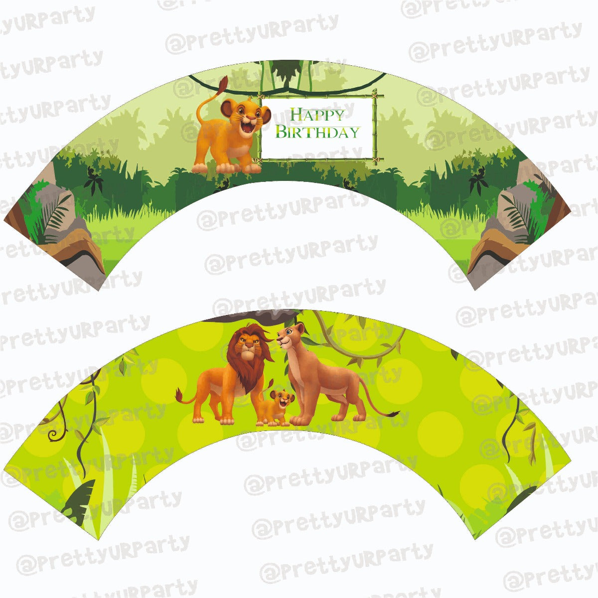 Lion King Theme Cupcake Wrappers THEME PARTIES Pretty UR Party Default Title  