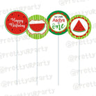 Watermelon Theme Cupcake Toppers THEME PARTIES Pretty UR Party Default Title  