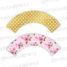 Tea Party Cupcake Wrappers THEME PARTIES Pretty UR Party Default Title  