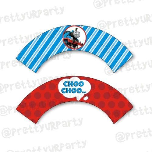 Thomas the Train Cupcake Wrappers THEME PARTIES Pretty UR Party Default Title  