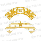 50th Anniversary Theme Cupcake Wrappers ALL PARTY SUPPLIES Pretty UR Party Default Title  