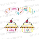 Ice Cream Theme Cupcake Wrappers THEME PARTIES Pretty UR Party Default Title  