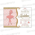 Pink and Gold Ballet E-Invitations THEME PARTIES Pretty UR Party   