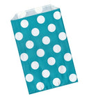 Dark Aqua Polka dot  favor bags - Pack of 12 ACCESSORIES Pretty UR Party   