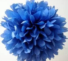 Dark Blue Tissue Paper Pom Poms 10" DECORATIONS Pretty UR Party   