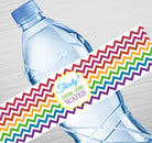 Multicolour Stripes Water Bottle Label GIFT FOR ALL Pretty UR Party Default Title  