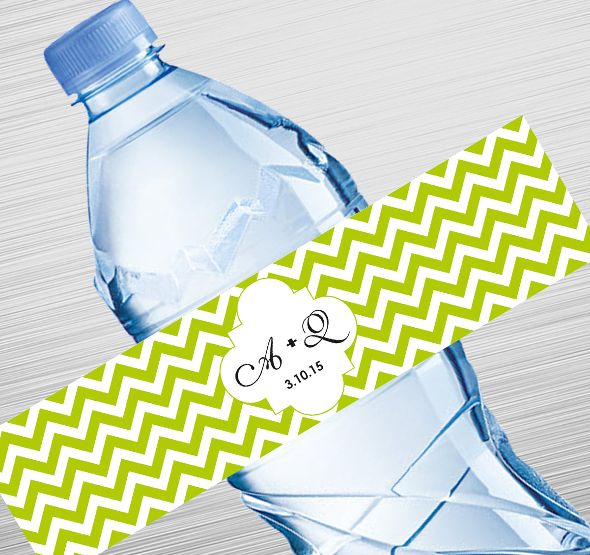 Chevron Intitials Water Label GIFT FOR ALL Pretty UR Party Default Title  