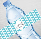 Chevron Intitials Water Label GIFT FOR ALL Pretty UR Party   