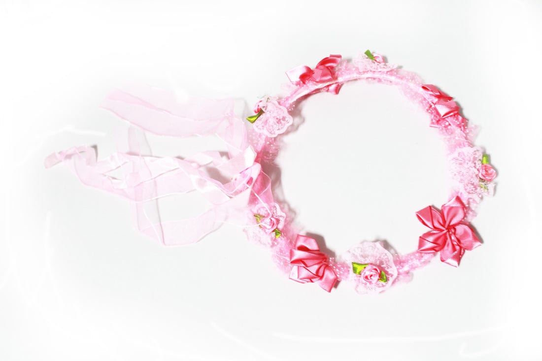 Pink Roses Tiara ACCESSORIES Pretty UR Party   