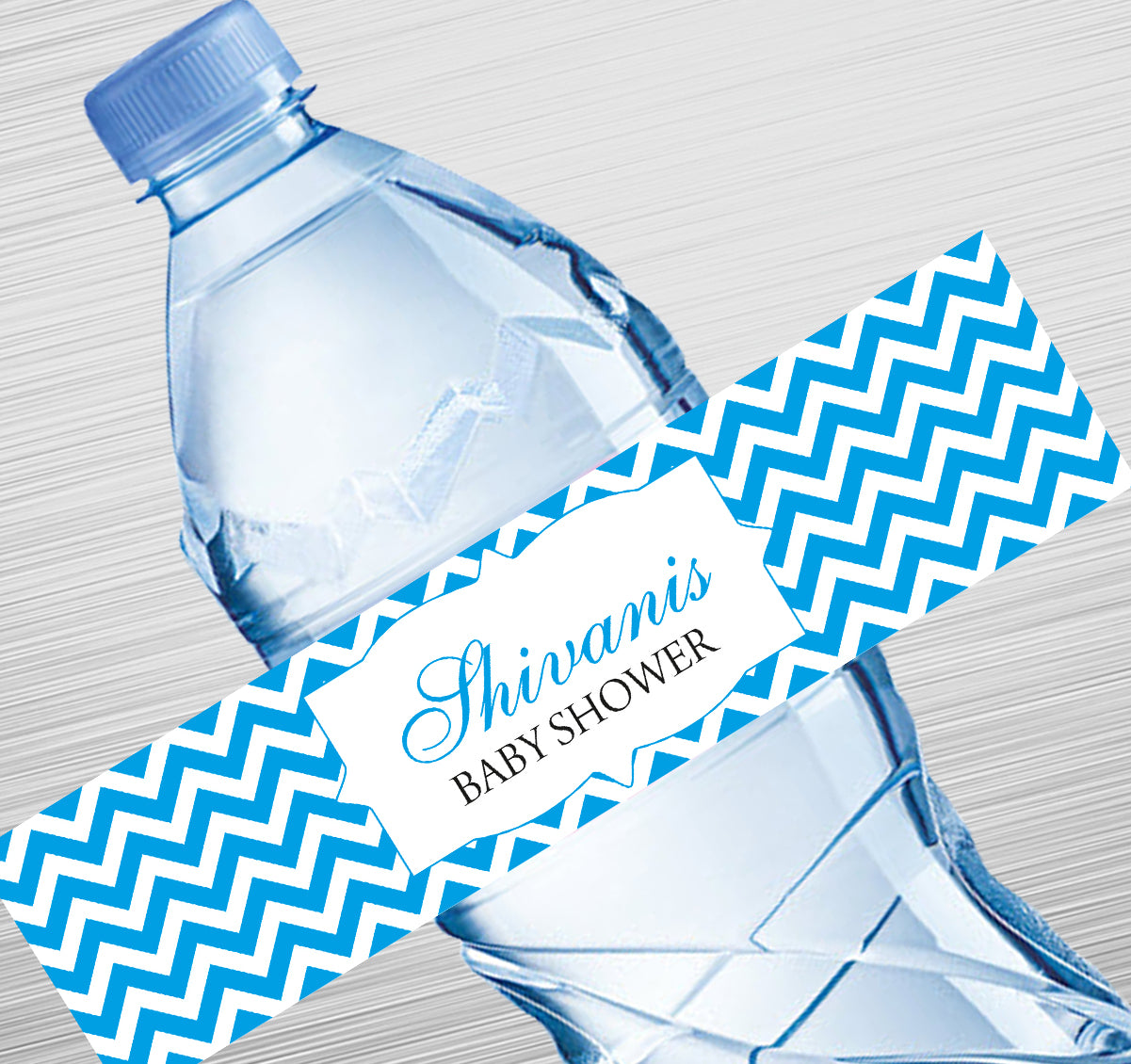 Designer Chevron Water Label GIFT FOR ALL Pretty UR Party   