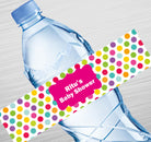 Colourful Polka Dot Water Label GIFT FOR ALL Pretty UR Party   