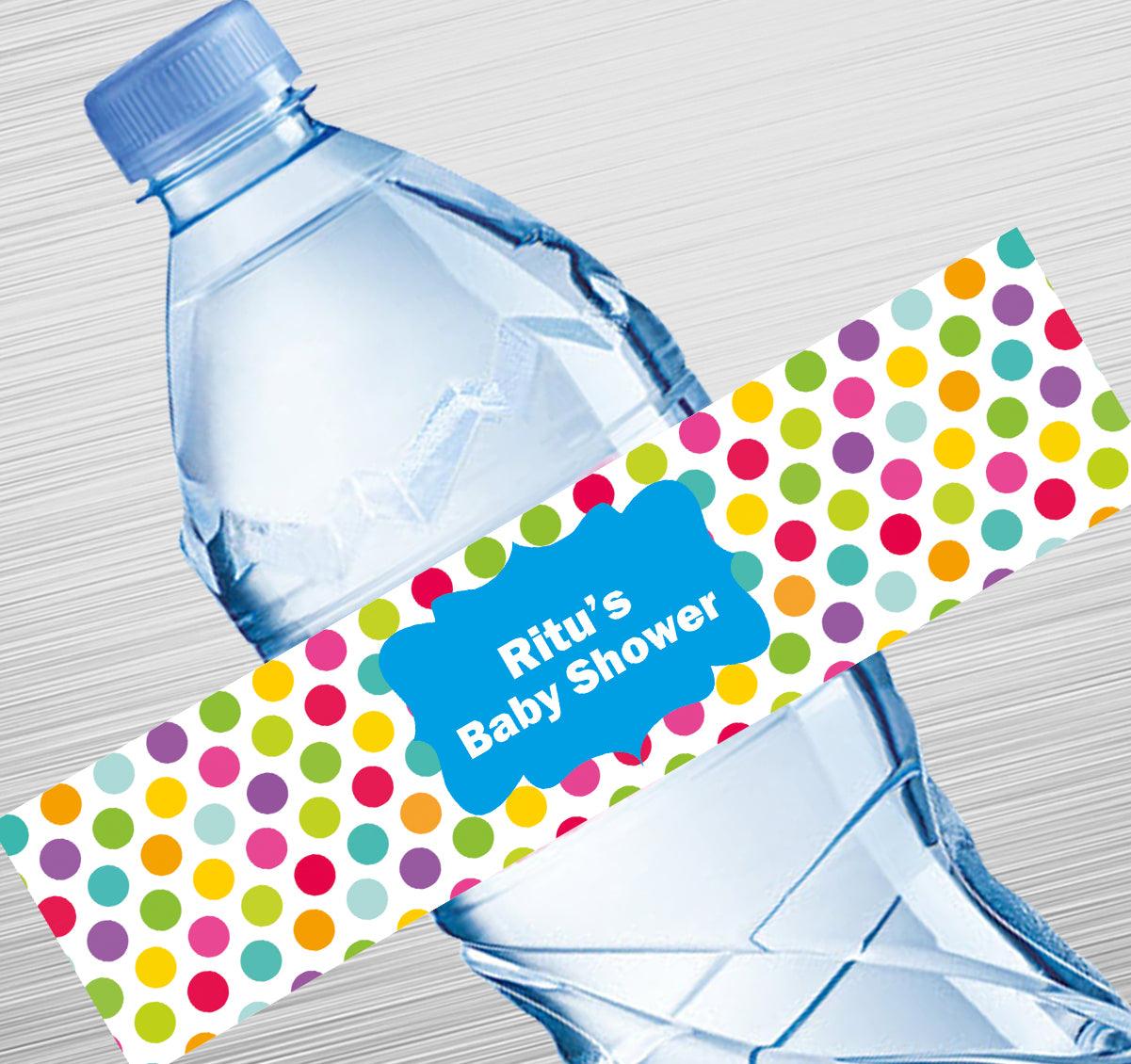 Colourful Polka Dot Water Label GIFT FOR ALL Pretty UR Party   