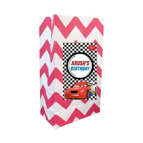 Cars Popcorn Bag - Pack of 10 ACCESSORIES Pretty UR Party With Name