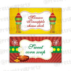 Diwali 01 Food Labels / Buffet Table Cards ALL PARTY SUPPLIES Pretty UR Party Default Title  
