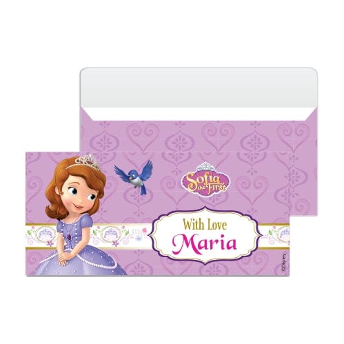 Sofia the first Enchanted Garden Party Money Envelopes - Pack of 10 envelopes PERSONALISED Pretty UR Party Pack of 10 envelopes  