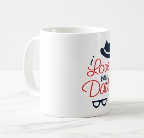 Fathers Day I Love My Dad with Goggles and Hat Mug ALL PARTY SUPPLIES Pretty UR Party   