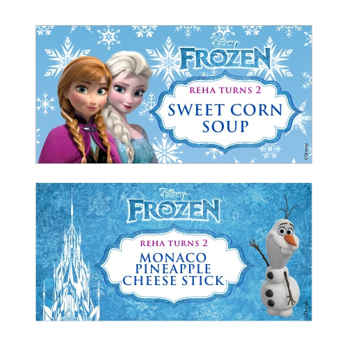 Frozen Theme Food Labels | Buffet Table Cards – PRETTY UR PARTY