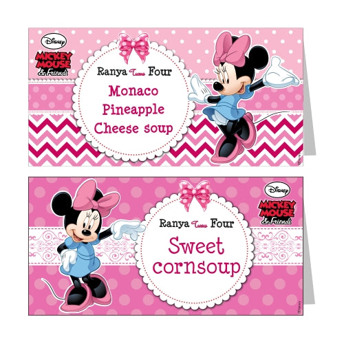 Minnie Mouse Food Labels THEME PARTIES Pretty UR Party Default Title  