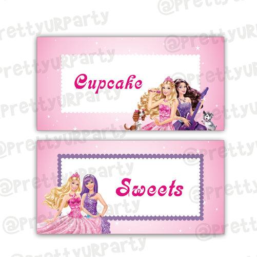 Barbie Rockstar Food Labels / Buffet Table Cards THEME PARTIES Pretty UR Party Default Title  