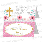 Baptism Pink Theme Food Labels / Buffet Table Cards ALL PARTY SUPPLIES Pretty UR Party   