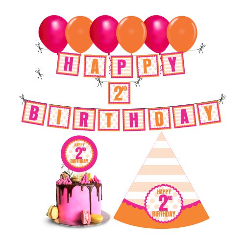 2nd Birthday Decorations for Girls BIRTHDAYS Pretty UR Party   