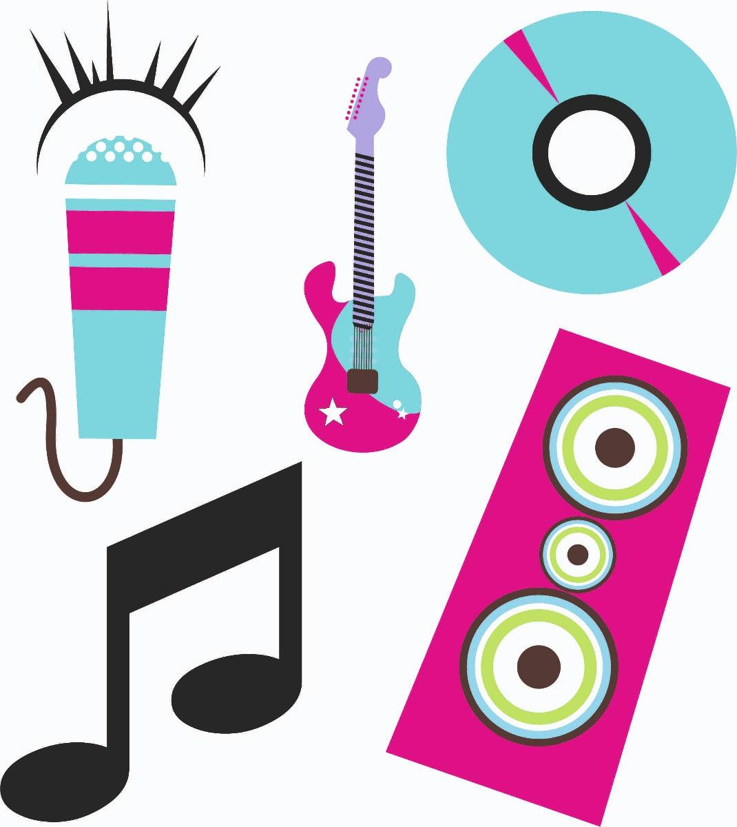 Girly Rockstar Theme Cutouts THEME PARTIES Pretty UR Party   