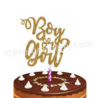 Boy or Girl Gold Cake Topper BABY SHOWER Pretty UR Party Card Stock Glitter Paper  