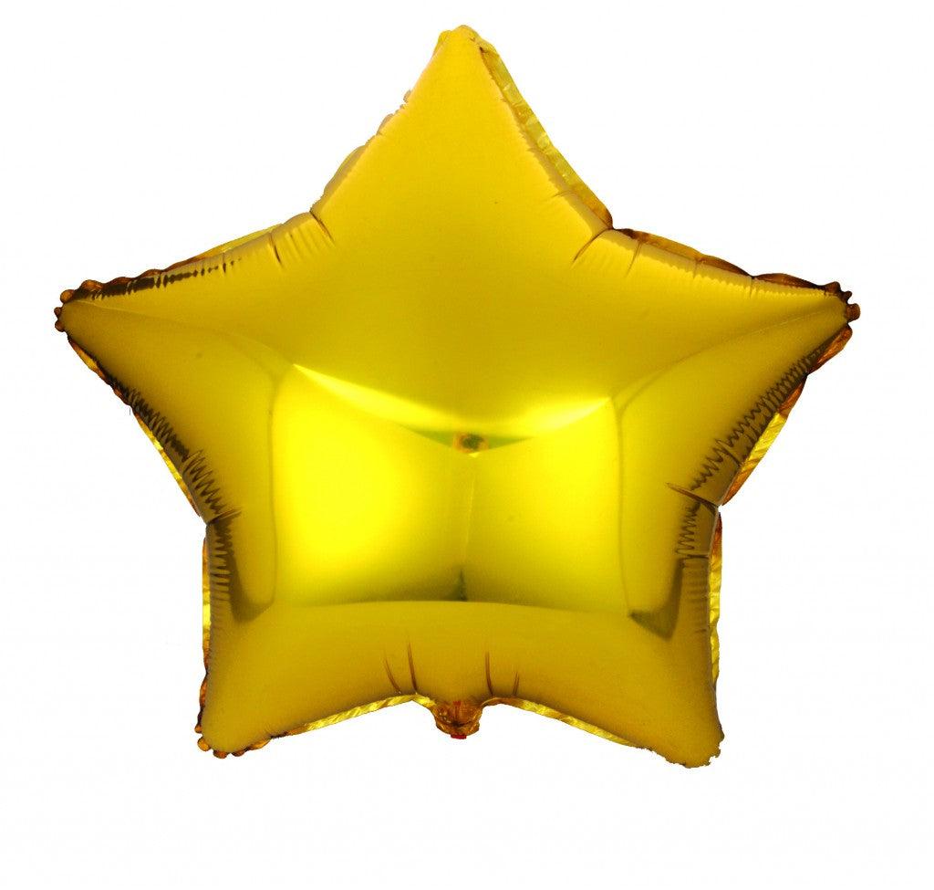 Chrome Gold Star Foil Balloons 19in